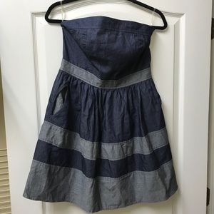 🎉 SALE! Strapless Jean Dress