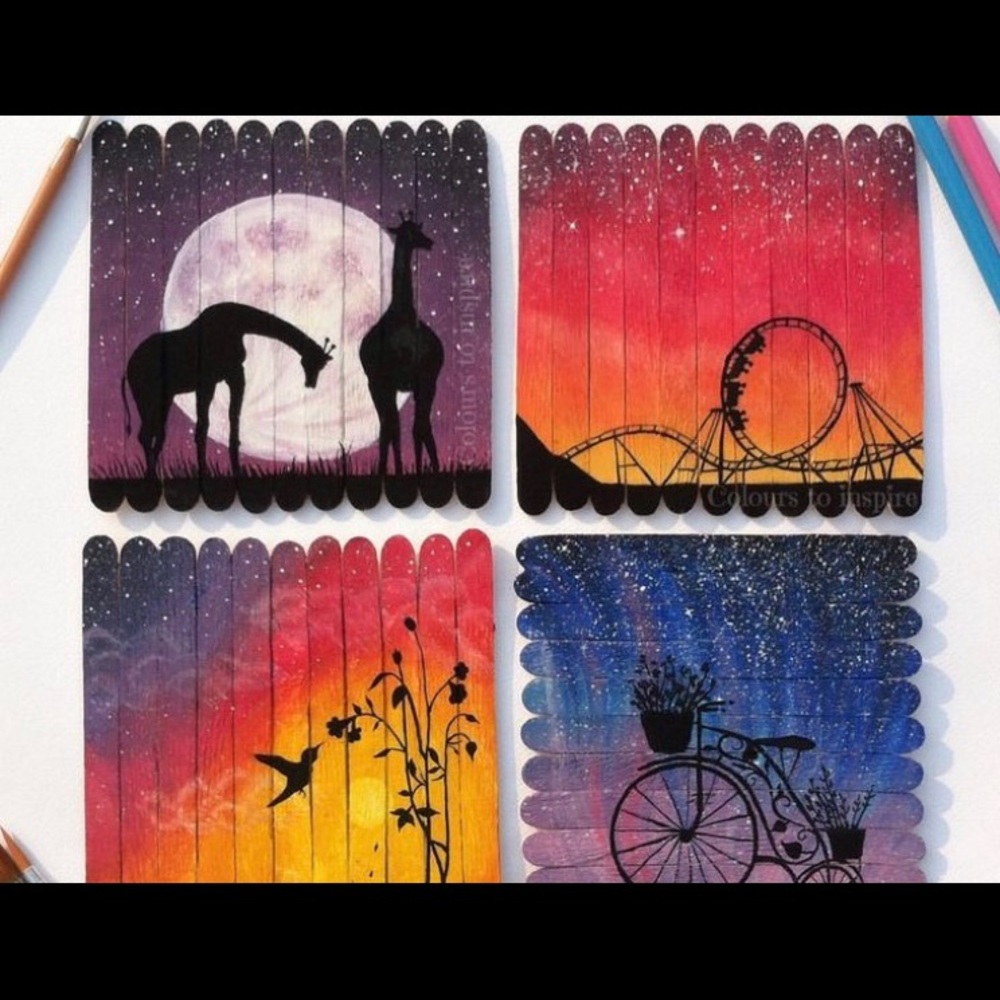 Popsiclestick painting