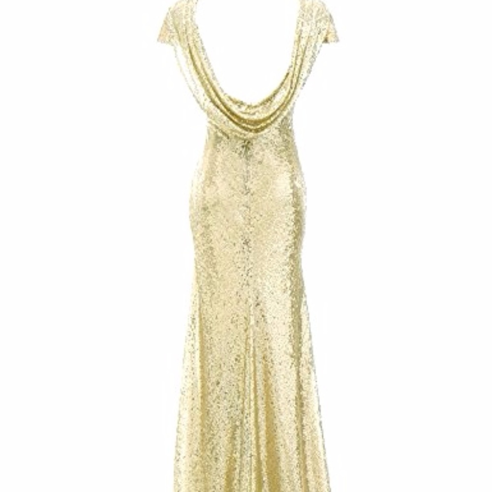 Mermaid Sequin Cowl Designer Replica Gown