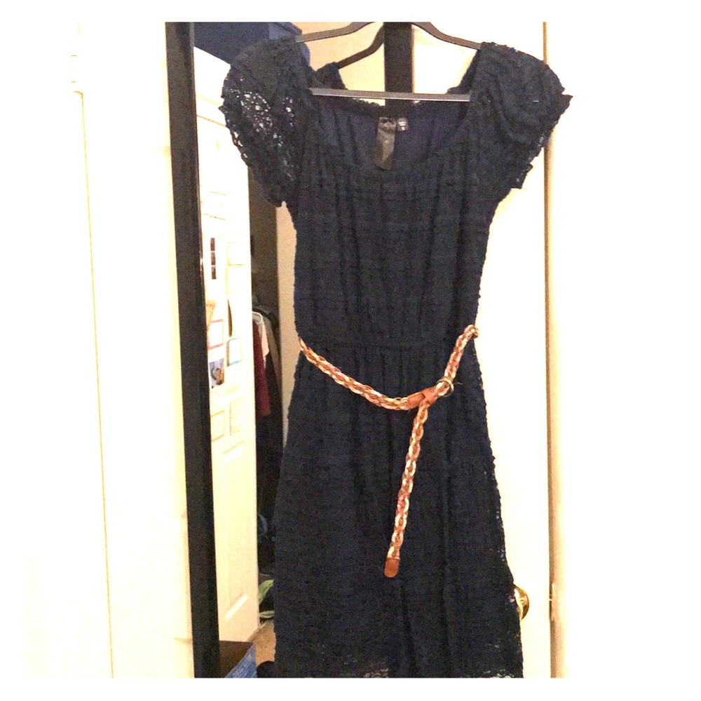 Dark blue lace dress