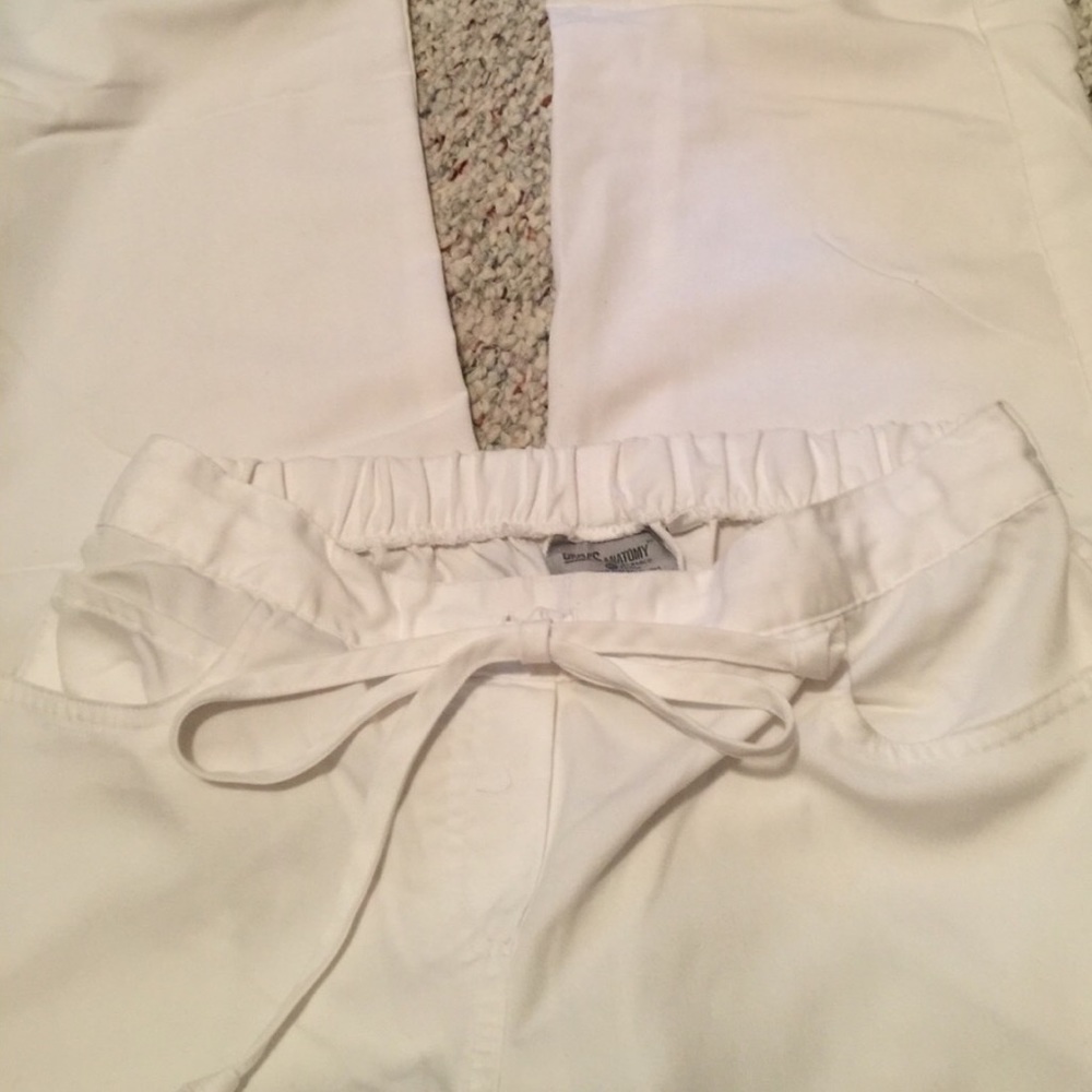 White Greys Anatomy Scrub Pants