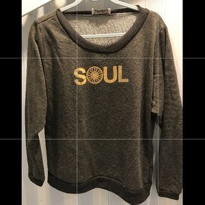 Soul Cycle Pullover Sweatshirt Gold