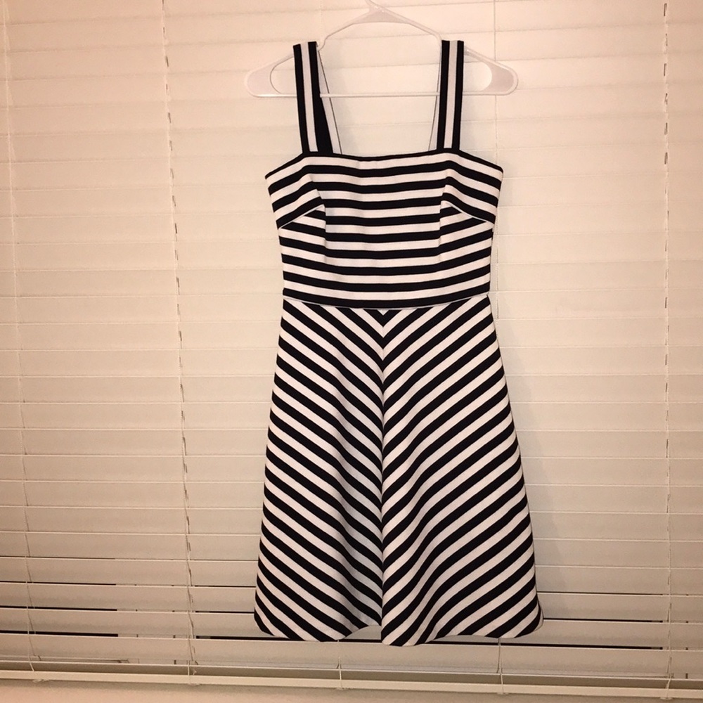 Michael Michael Kors Striped Fit and Flare Dress