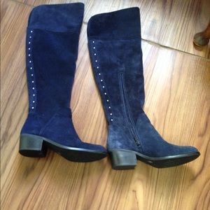 Over the knee Blue Suede Vince Camuto boots