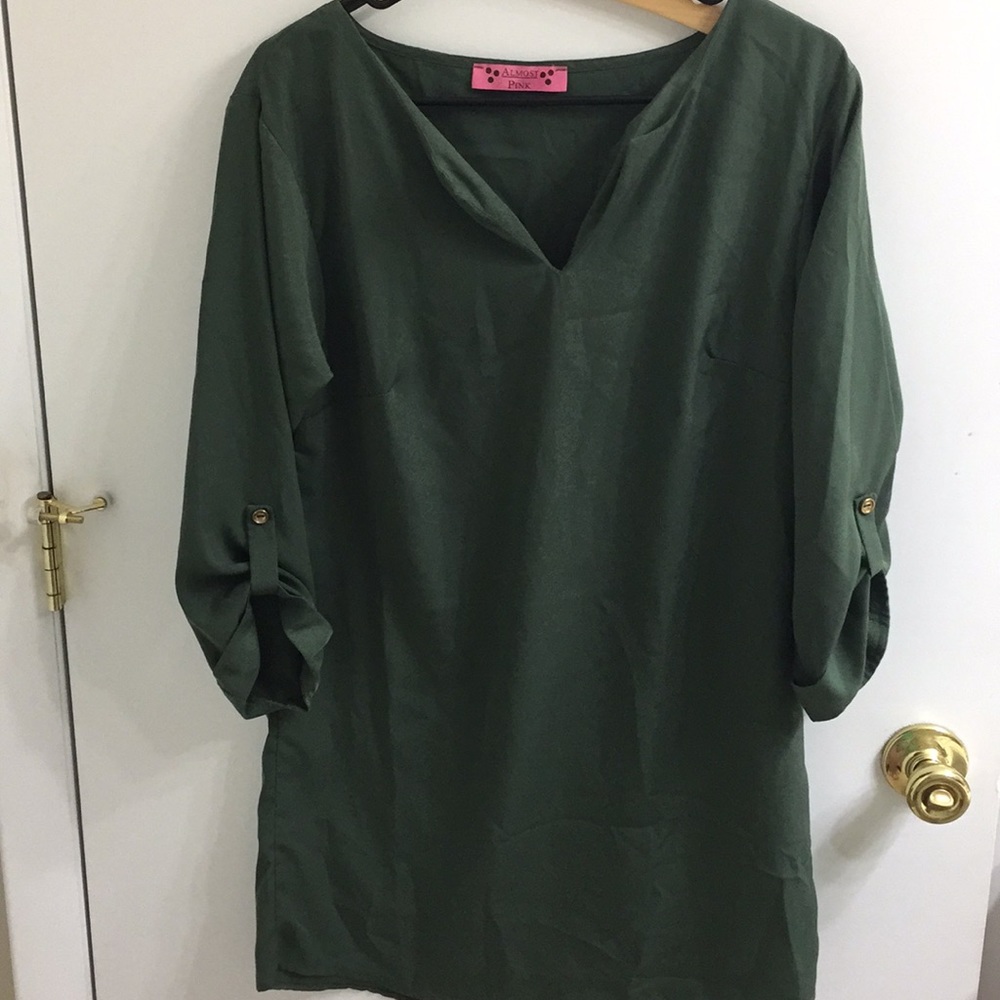 MAKE OFFER- Almost Pink Olive Dress