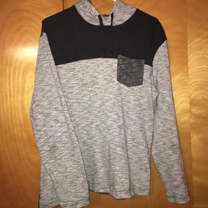 Men's light weight long sleeve hooded shirt