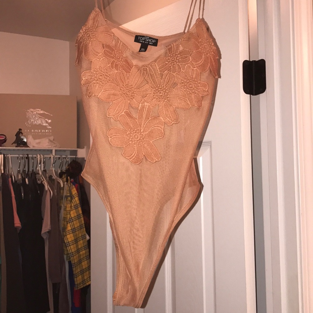 Top shop Mesh Floral Bodysuit