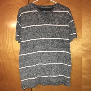 Men's shallow v neck shirt.