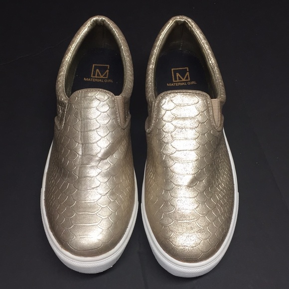 Material Girl Shoes Material Girl Extra Women Gold Sneakers 85 Nwob Poshmark