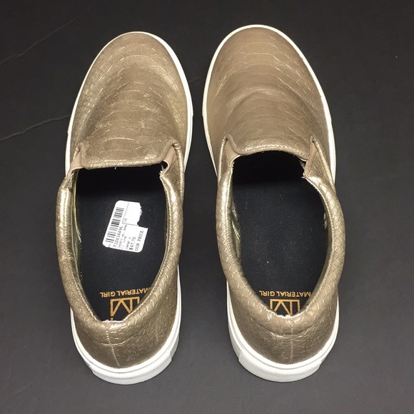 Material Girl Shoes Material Girl Extra Women Gold Sneakers 85 Nwob Poshmark