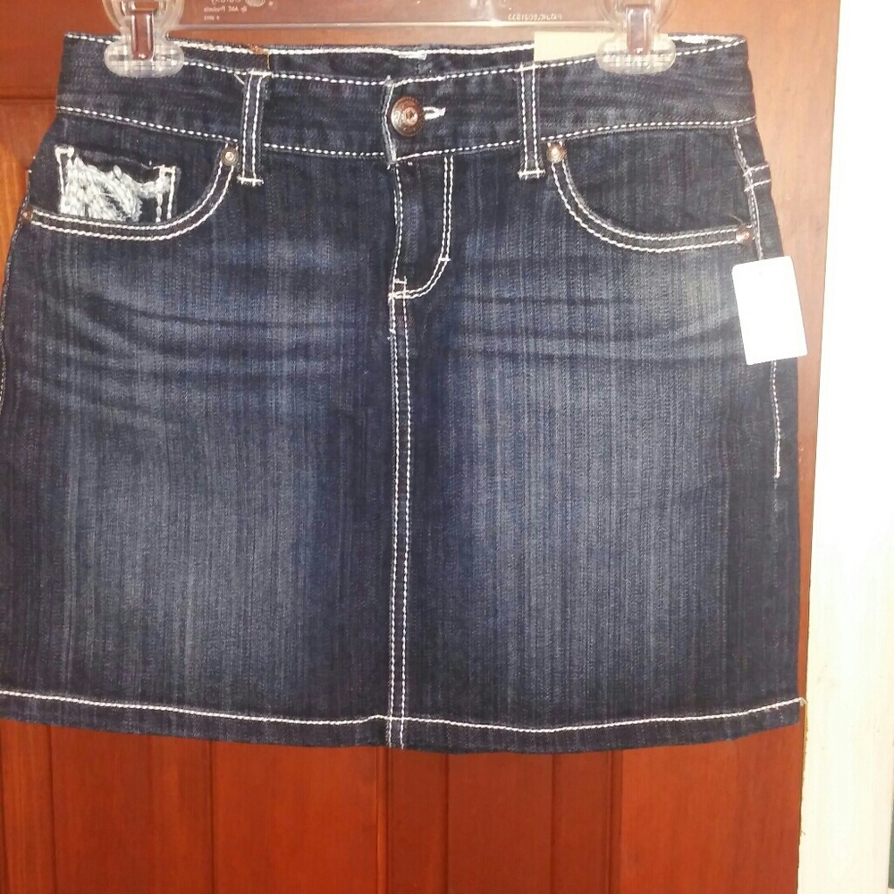 Maurices blue jean skirt