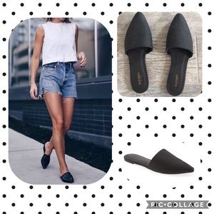 Old Navy- flat pointed mules.