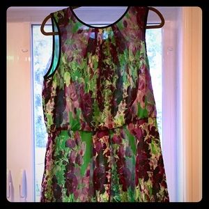 Sale! NWT Adriana Papell Floral Chiffon Dress