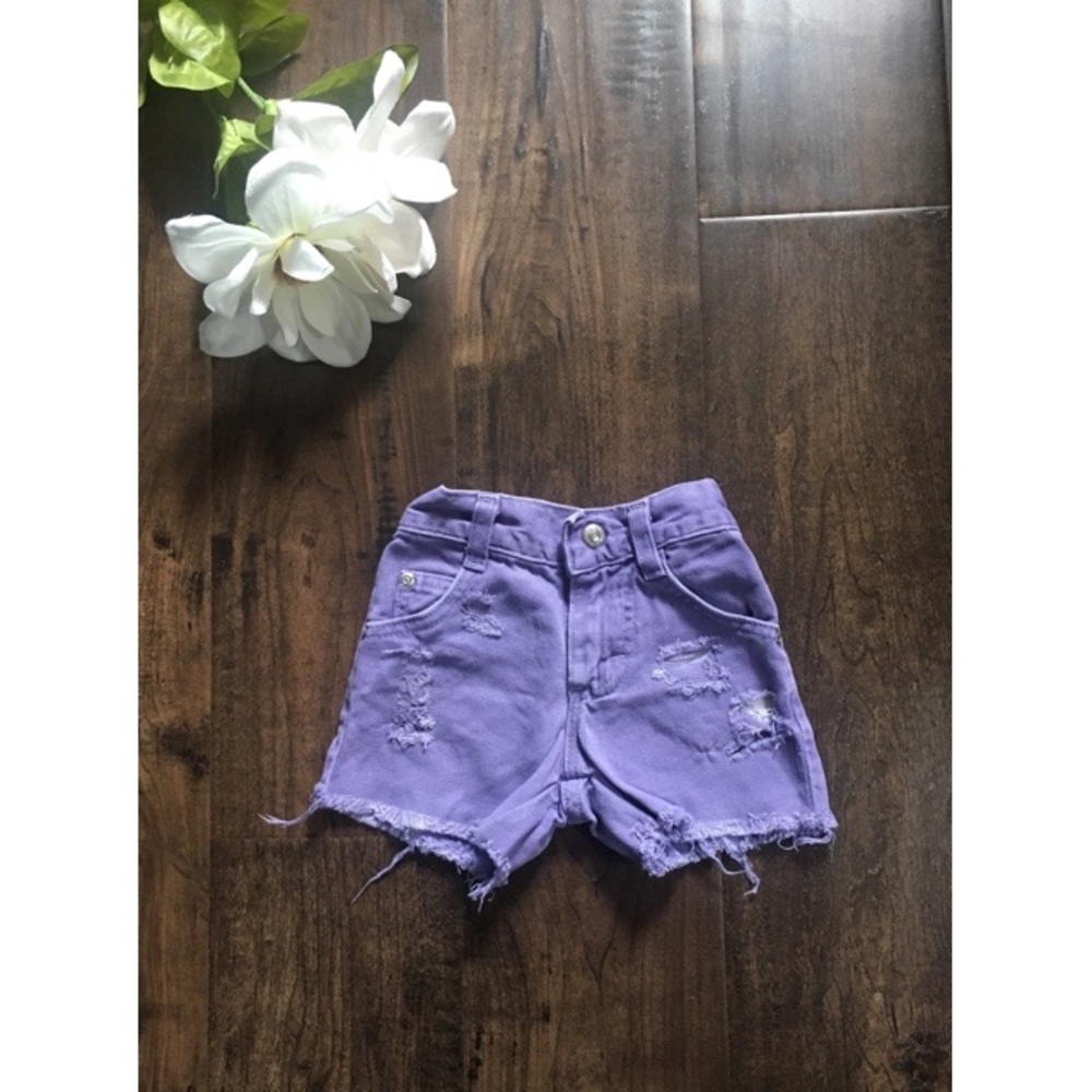 Girls' Custom Distressed Denim Shorts Size 18M