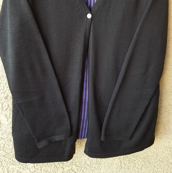 Beautiful Black Talbots Single Button Cardigan EUC - Picture 2 of 5