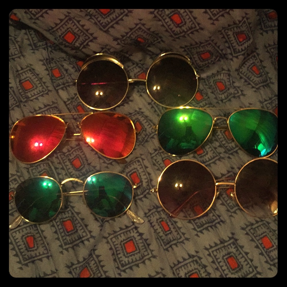 Bundle BOHO Sunglasses Mirrored Summer Shades