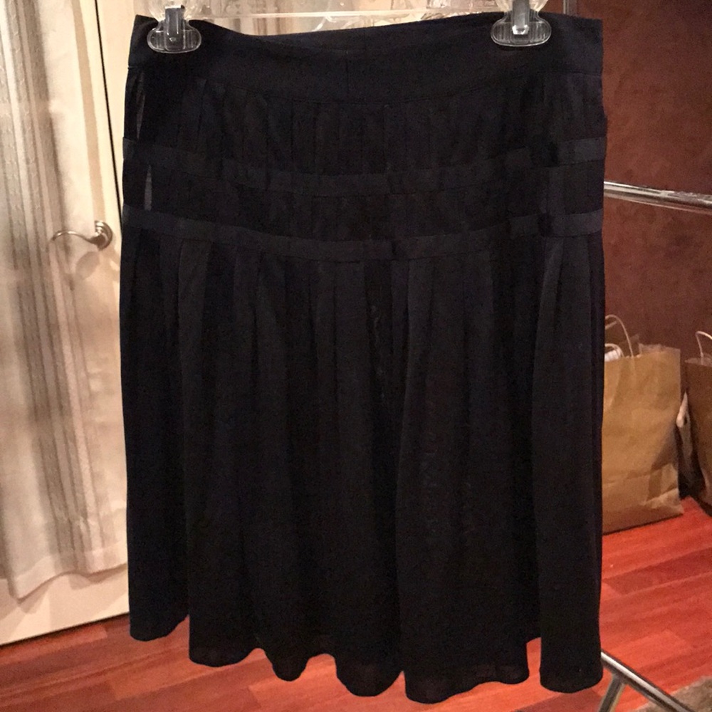 Silk black skirt