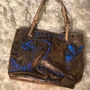 Medium gold metallic authentic Michael Kors tote