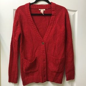 Never Worn Red Cardigan