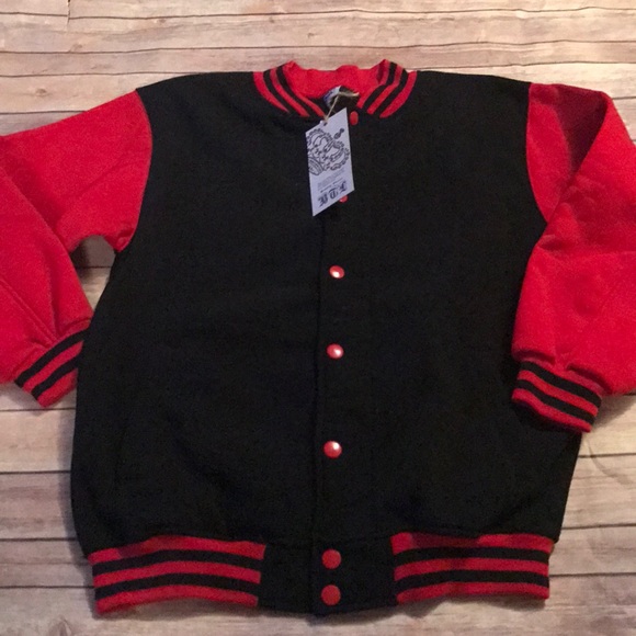 Beyond The Limit Jackets Coats Nwt Mens Red Black Varsity Jacket Poshmark