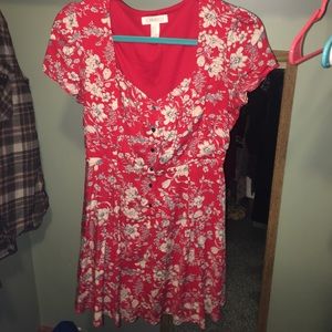 Red flower forever 21 dress