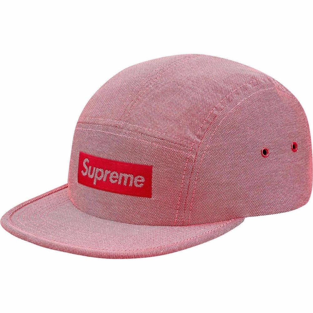 SOLD: Supreme Jacquard Logo Camp Cap Red