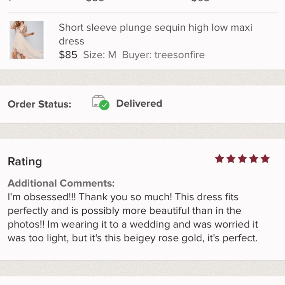 Short sleeve plunge sequin high low maxi dress - Picture 7 of 7