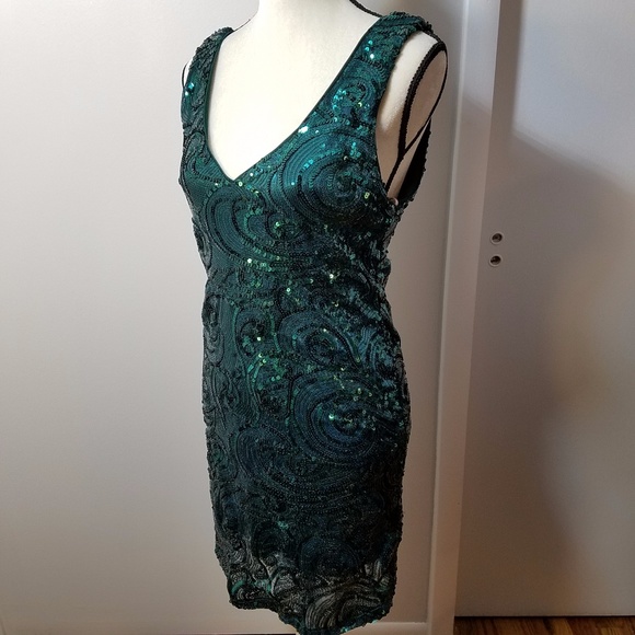 Forever 21 Green Sequin Cocktail Dress - Picture 5 of 8