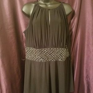Black Silver Accented Dress Barn Top 14 W