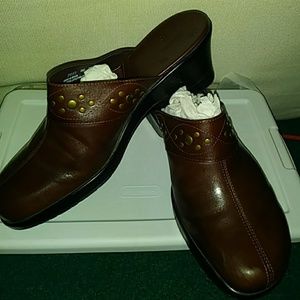 Studded Leather Platform Wedge