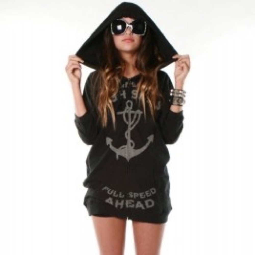 Abbey Dawn High Seas Oversized Slouchy Hoody 🖤 - Picture 4 of 5