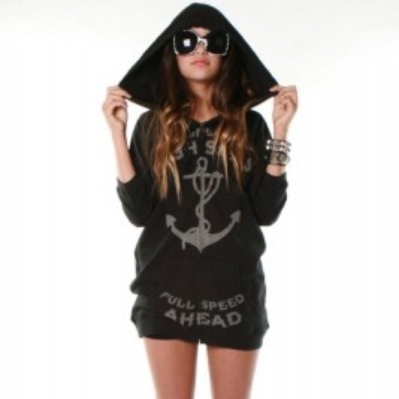 Abbey Dawn High Seas Oversized Slouchy Hoody 🖤 - Picture 4 of 5