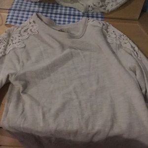 Hollister Sweater w/ lace shoulders