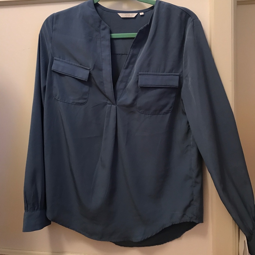 ZOA blue silk blouse