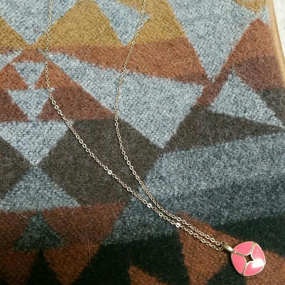 Fossil gold tone necklace