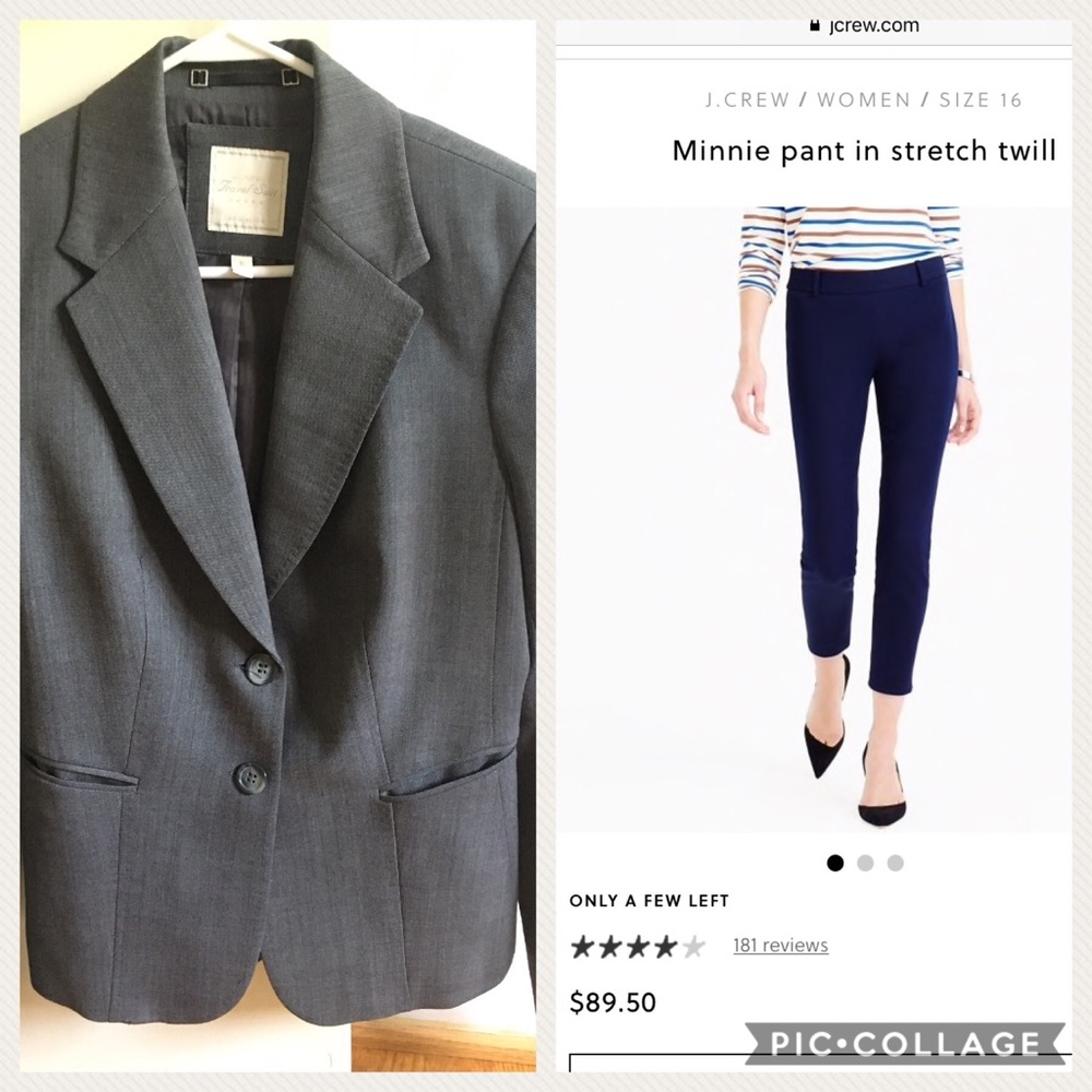 J. Crew Minnie pants (sz 2) & blazer (sz 6)