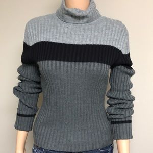 Gray & black high neck sweater