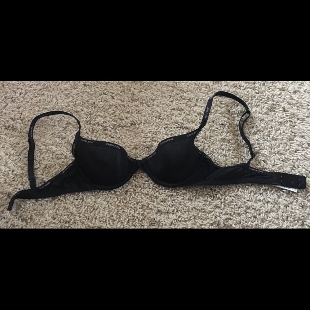 black mesh calvin klein bra