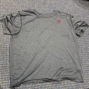 Grey athletic shirtsleeve t-shirt