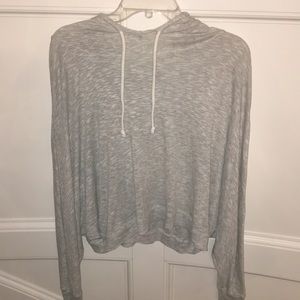 LF Lightweight Heather Grey Drawstring Hoodie