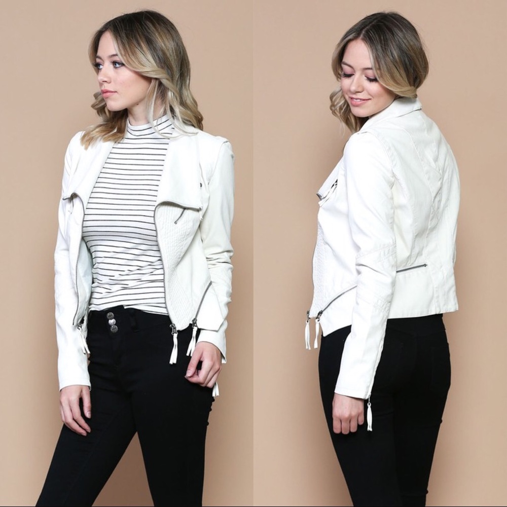 LAST Ivory Zipper Jacket - Picture 2 of 3