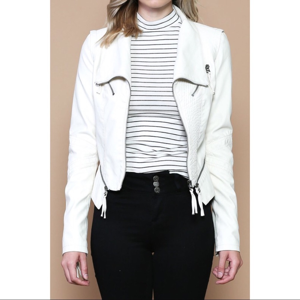 LAST Ivory Zipper Jacket - Picture 3 of 3