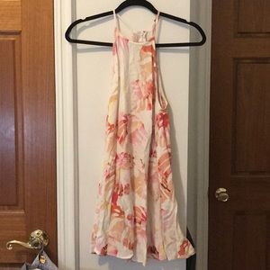 White and pink mini dress