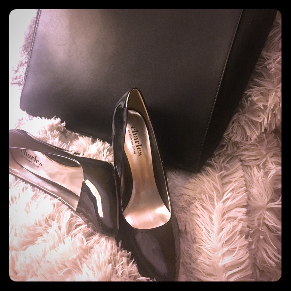 BLACK PATENT LEATHER Charles by Charles David pump
