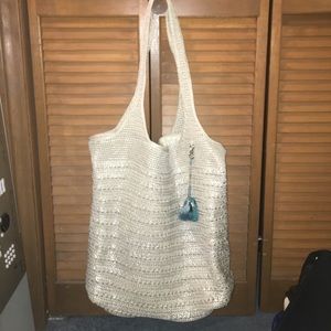 Cute The Sak Tote Bag! Light tan crocheted!