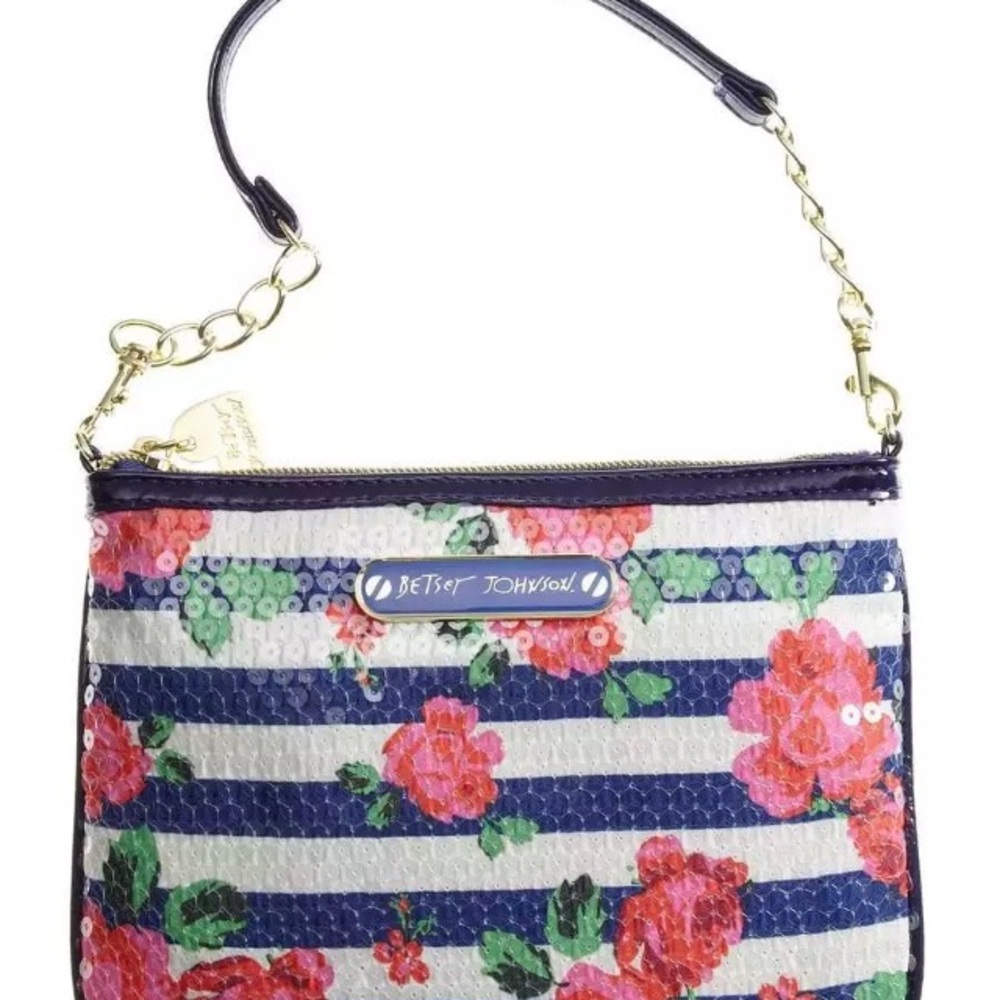 Betsey Johnson "Rosie Garden" Sequin Wristlet