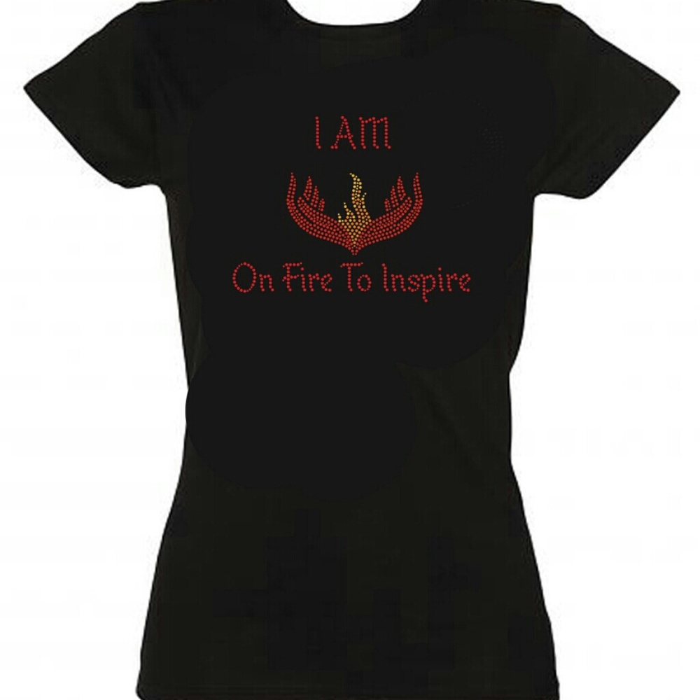 On Fire To Inspire bling shirt