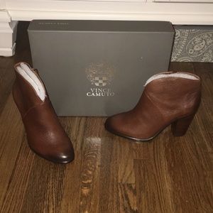 Vince Camuto- Franell bootie in Cognac
