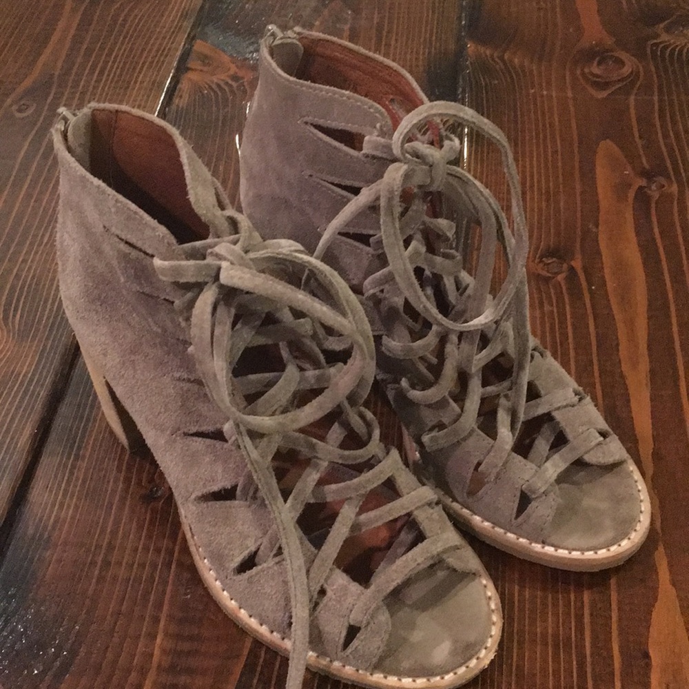 Jeffrey Campbell Corwin Suede Lace Up Heel