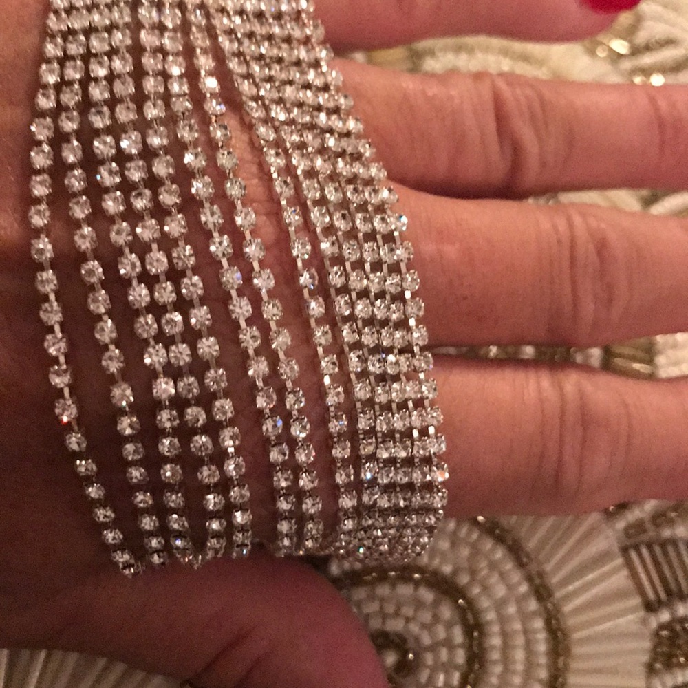Rhinestone bracelet Multi strand